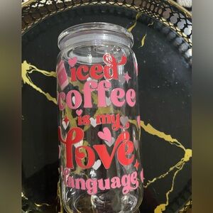 Iced Coffee Love Language Plastic Tumbler cup